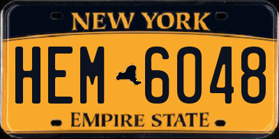 NY license plate HEM6048