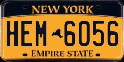 NY license plate HEM6056