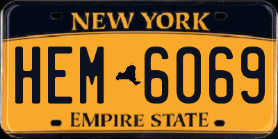 NY license plate HEM6069