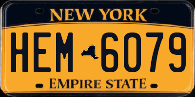 NY license plate HEM6079