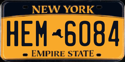 NY license plate HEM6084