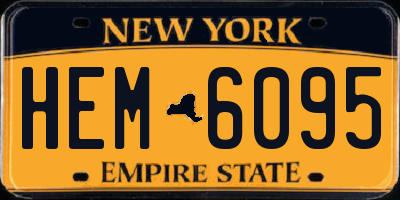 NY license plate HEM6095
