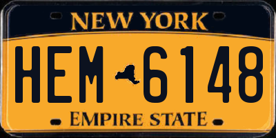 NY license plate HEM6148