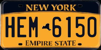 NY license plate HEM6150