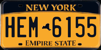 NY license plate HEM6155