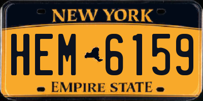 NY license plate HEM6159