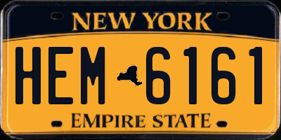 NY license plate HEM6161