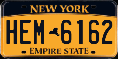 NY license plate HEM6162