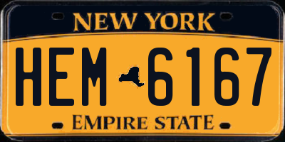 NY license plate HEM6167