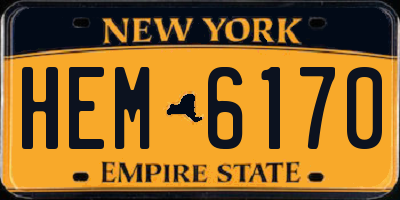 NY license plate HEM6170