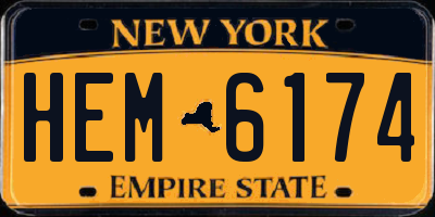 NY license plate HEM6174