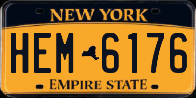 NY license plate HEM6176