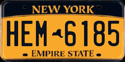 NY license plate HEM6185