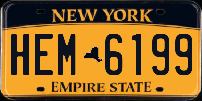 NY license plate HEM6199