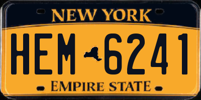 NY license plate HEM6241