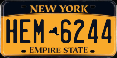 NY license plate HEM6244