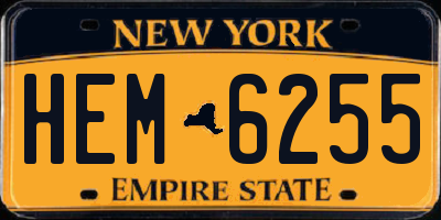 NY license plate HEM6255