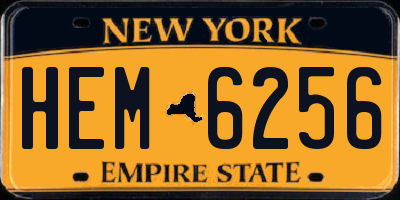 NY license plate HEM6256