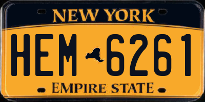 NY license plate HEM6261