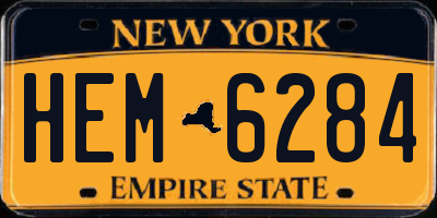 NY license plate HEM6284