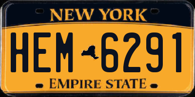 NY license plate HEM6291