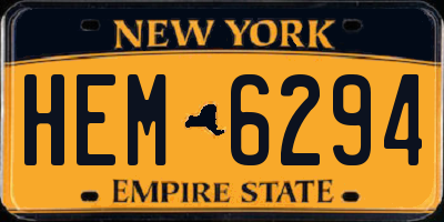 NY license plate HEM6294