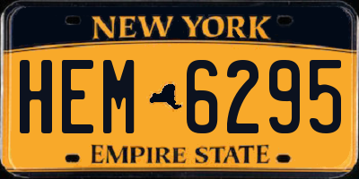 NY license plate HEM6295