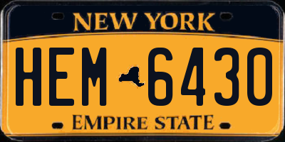 NY license plate HEM6430
