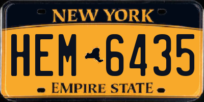 NY license plate HEM6435