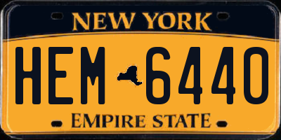 NY license plate HEM6440