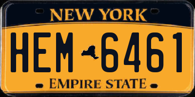 NY license plate HEM6461