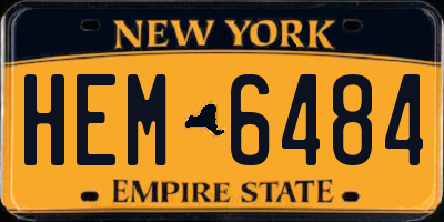 NY license plate HEM6484