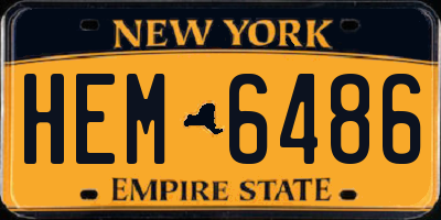 NY license plate HEM6486