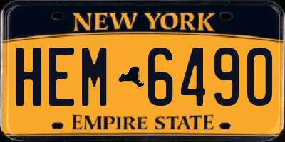 NY license plate HEM6490