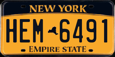 NY license plate HEM6491