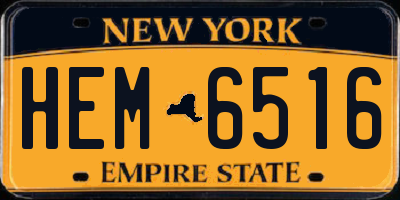 NY license plate HEM6516