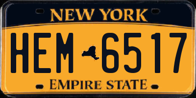 NY license plate HEM6517
