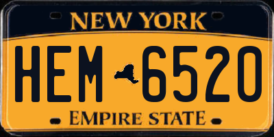 NY license plate HEM6520
