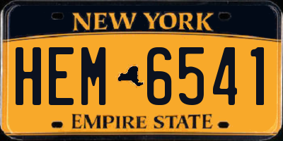 NY license plate HEM6541