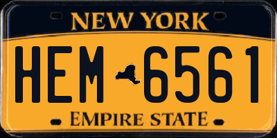 NY license plate HEM6561