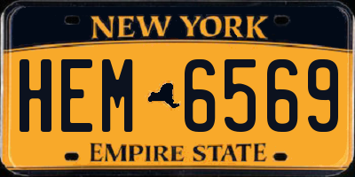 NY license plate HEM6569