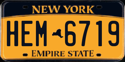 NY license plate HEM6719