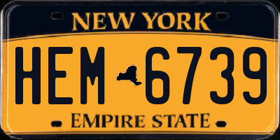 NY license plate HEM6739