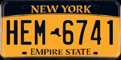 NY license plate HEM6741