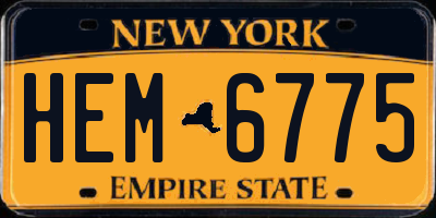 NY license plate HEM6775