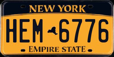NY license plate HEM6776