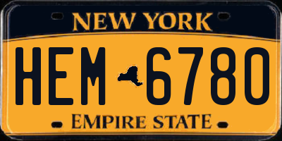 NY license plate HEM6780