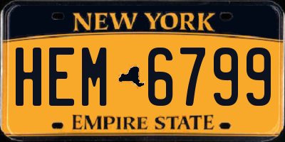 NY license plate HEM6799