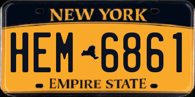 NY license plate HEM6861
