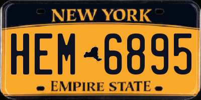 NY license plate HEM6895